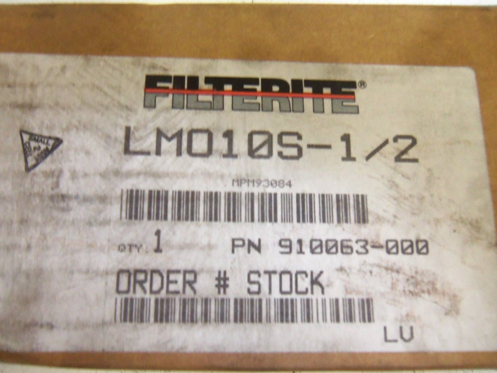 FILTERITE LMO10S-1/2 FILTER HOUSING *NEW IN BOX*