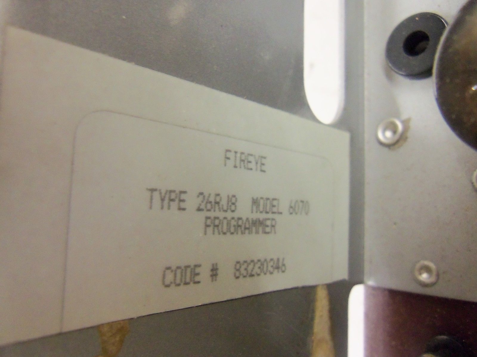 FIREYE 26RJ8 (AS PICTURED) *USED*