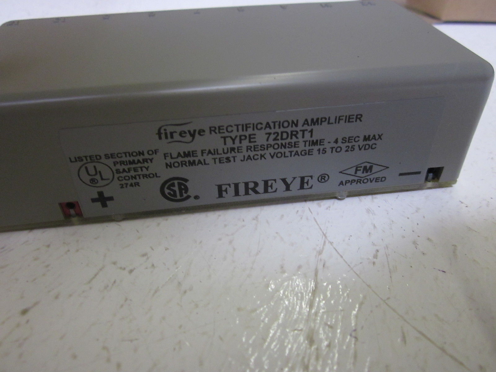 FIREYE 72DRT1 RECTIFICATION AMP 4 SEC. MAX FAILURE RESPONSE TIME *NEW IN BOX*
