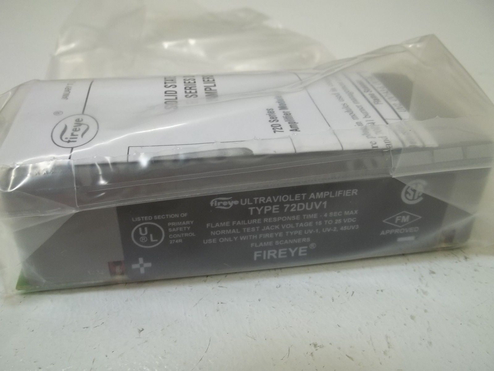 FIREYE 72DUV1 D-SERIES AMPLIFIER ULTRAVIOLET AMP. USE W/UV1,45UV3 *NEW IN BOX*