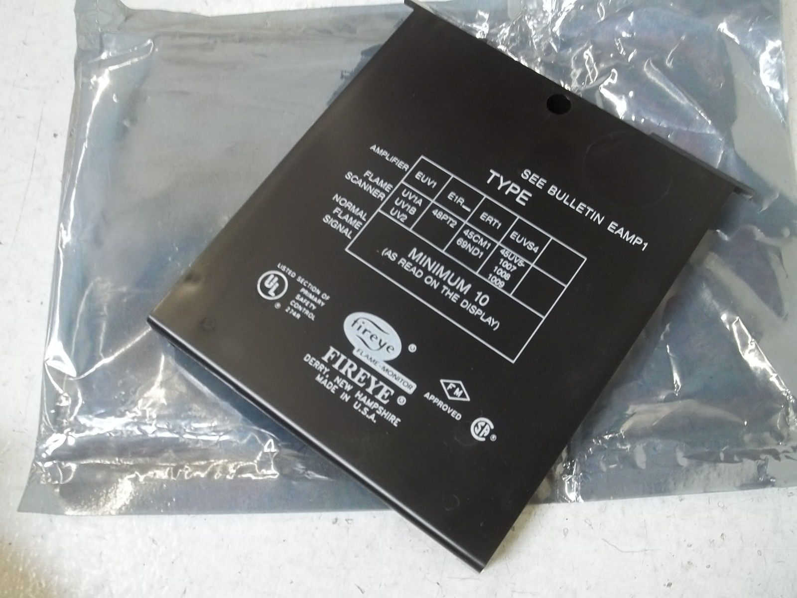 FIREYE EUV1 FLAME AMPLIFIER MODULE *USED*