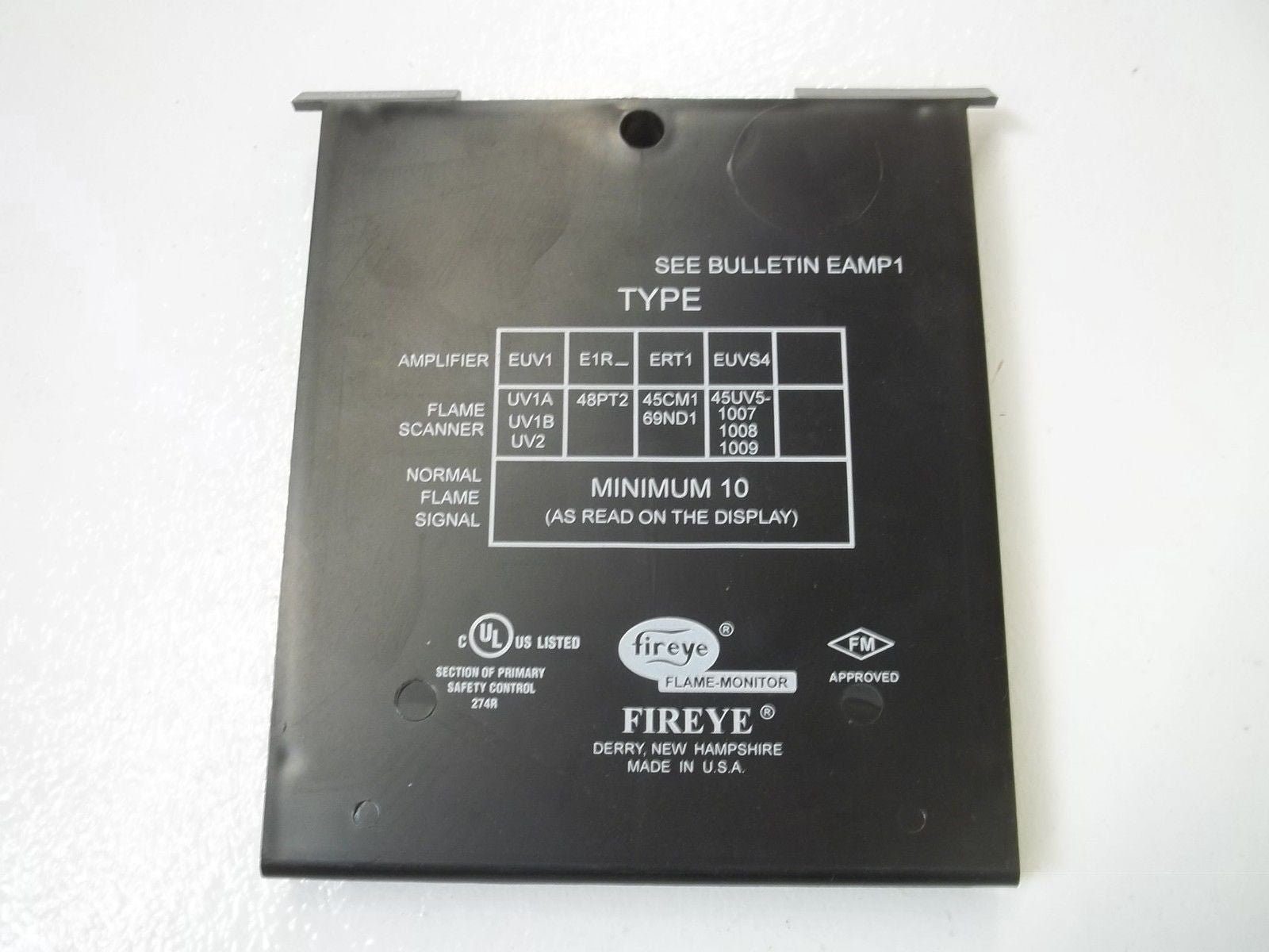 FIREYE EUVS4 FLAME AMPLIFIER MODULE *USED*