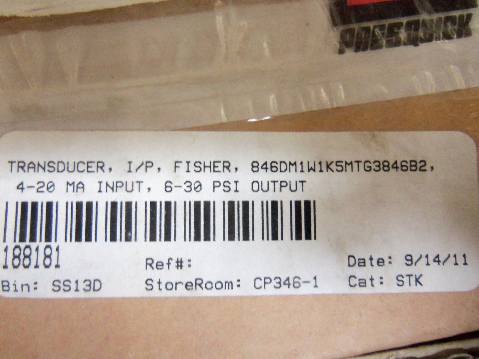 FISHER 846DM1W1K5MTG3846B2 PRESSURE TRANSDUCER *NEW IN BOX*