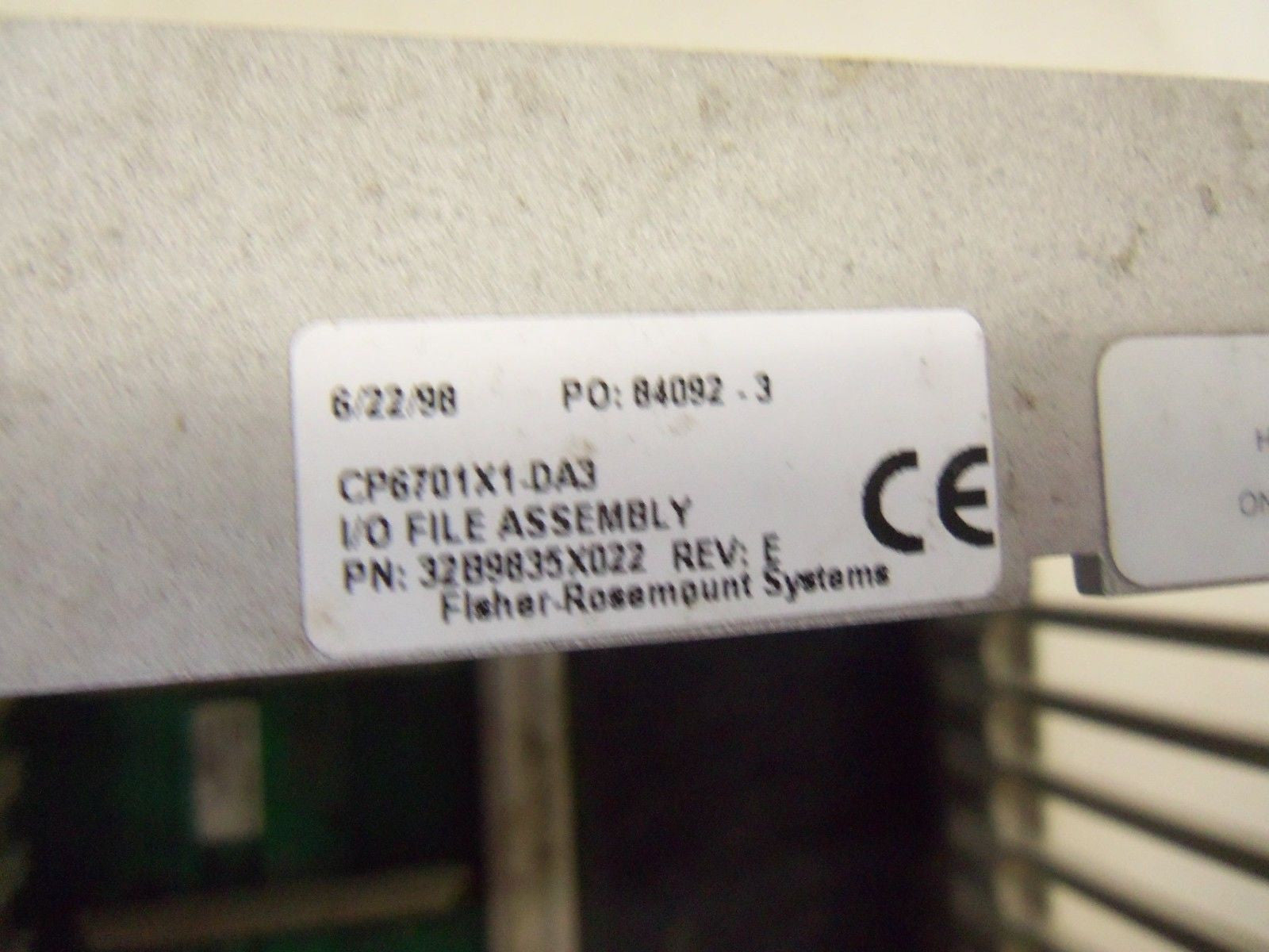 FISHER ROSEMOUNT CP6701X1-DA3 I/O ASSY *USED*