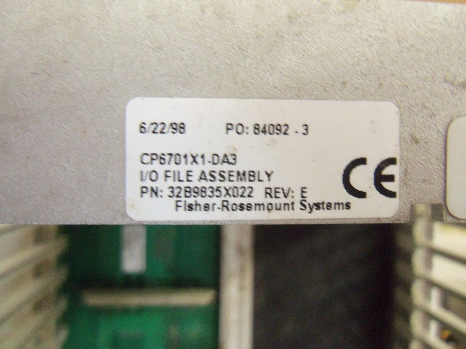 FISHER ROSEMOUNT CP6701X1-DA3 I/O ASSY *USED*