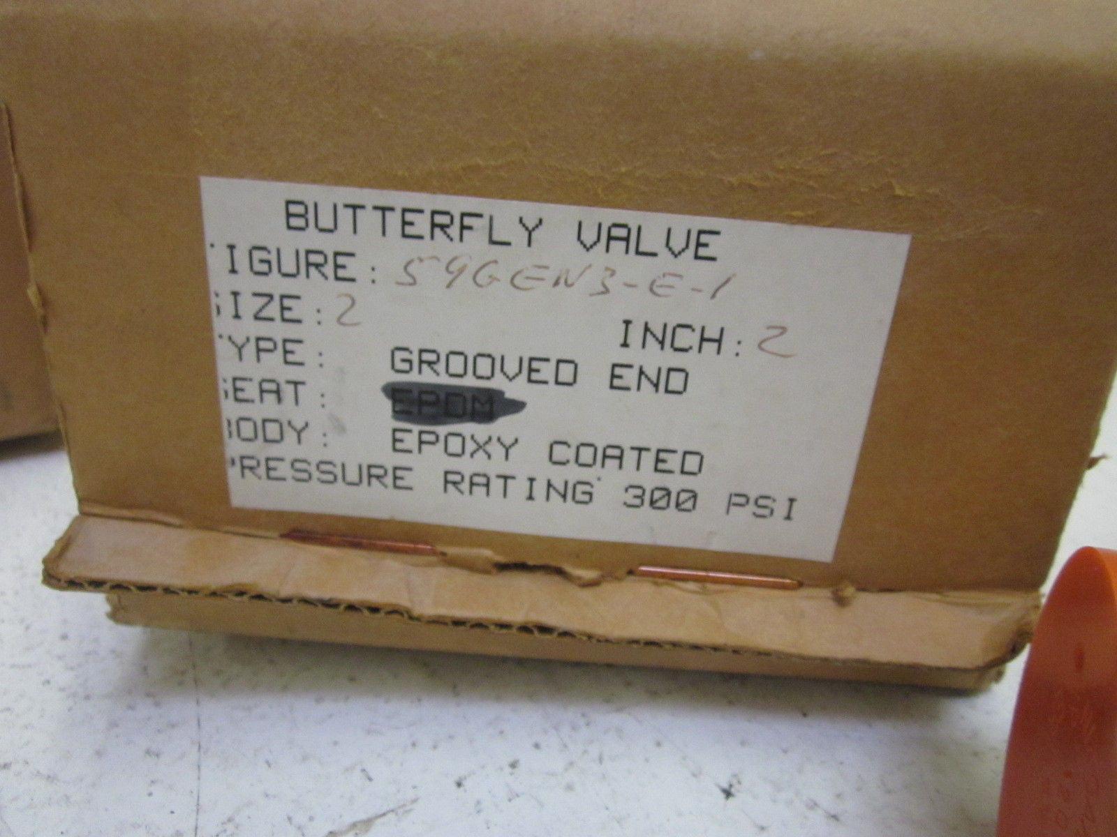 FLOODLINE PIPING 59GEN3-E-1 SIZE 2" SIZE 2 BUTTERFLY VALVE *NEW IN BOX*