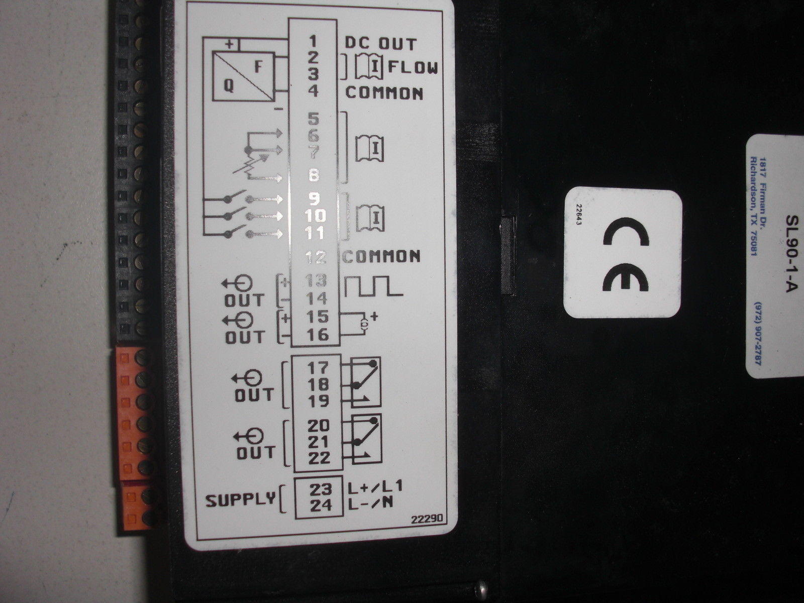 FLOW DATA SL90-1-A FLOW CONTROL *USED*