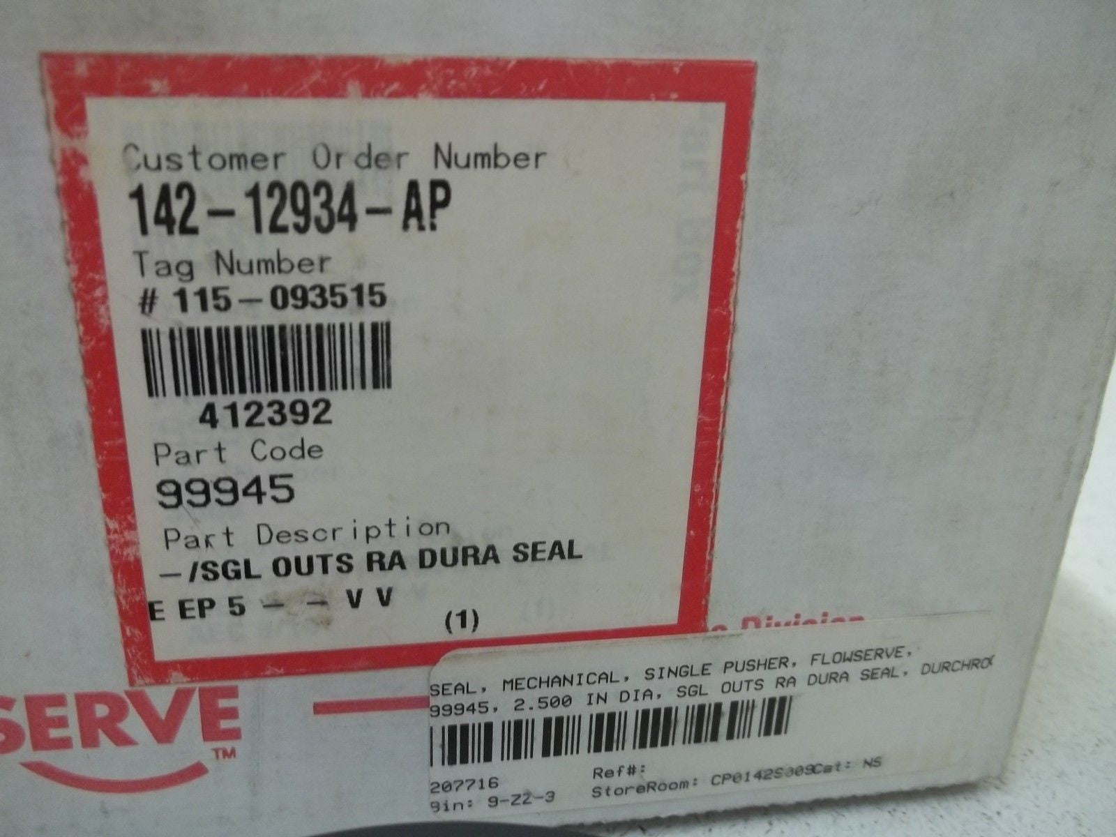 FLOWMETER 99945 DURA SEAL *NEW IN BOX*