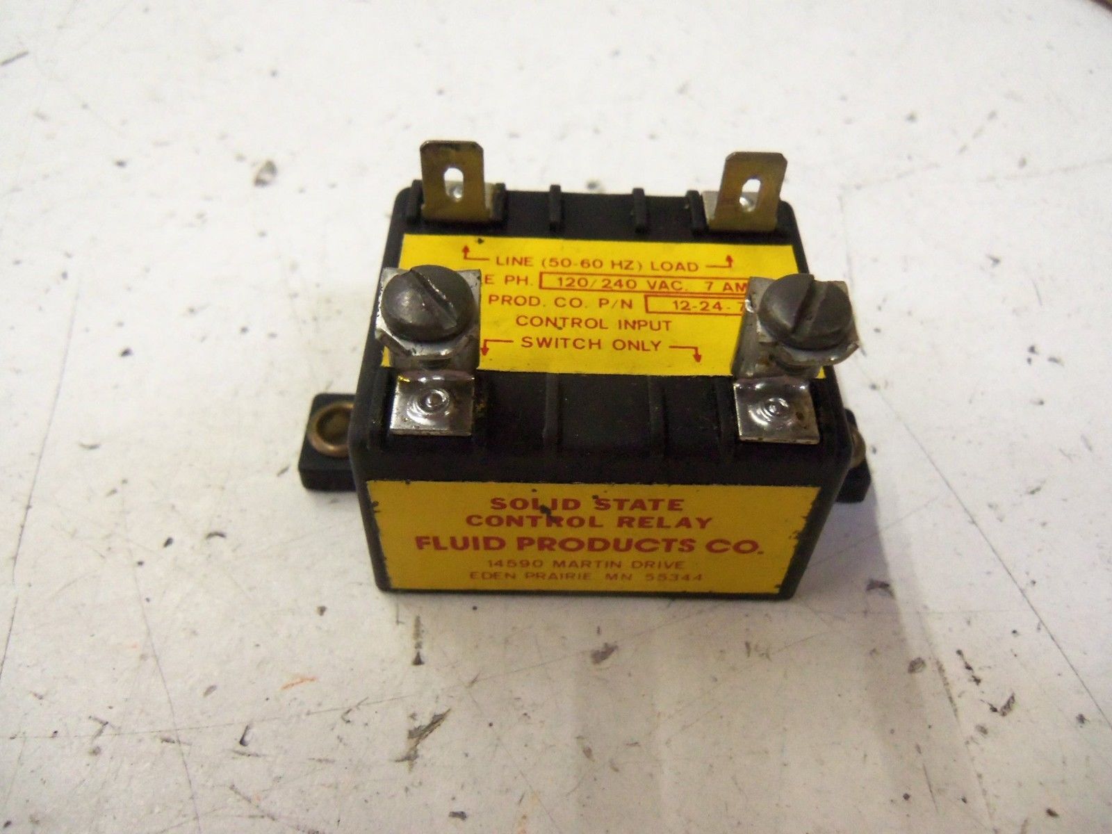 FLUID PRODUCTS CO. 12-24-7 *USED*