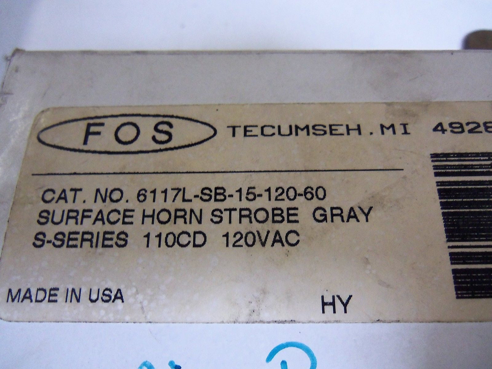 FOS 6117L-SB-15-120-60 *NEW IN BOX*