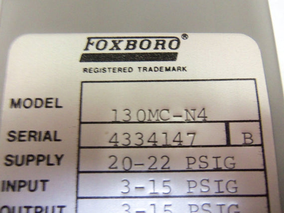 FOXBORO 130MC-N4 *NEW NO BOX*