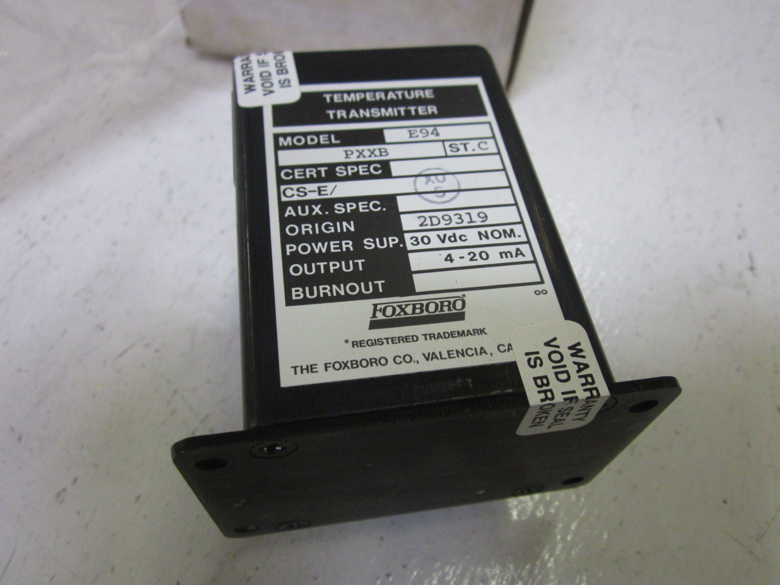 FOXBORO E94 PXXB TEMPERATURE TRANSMITTER *NEW IN BOX*