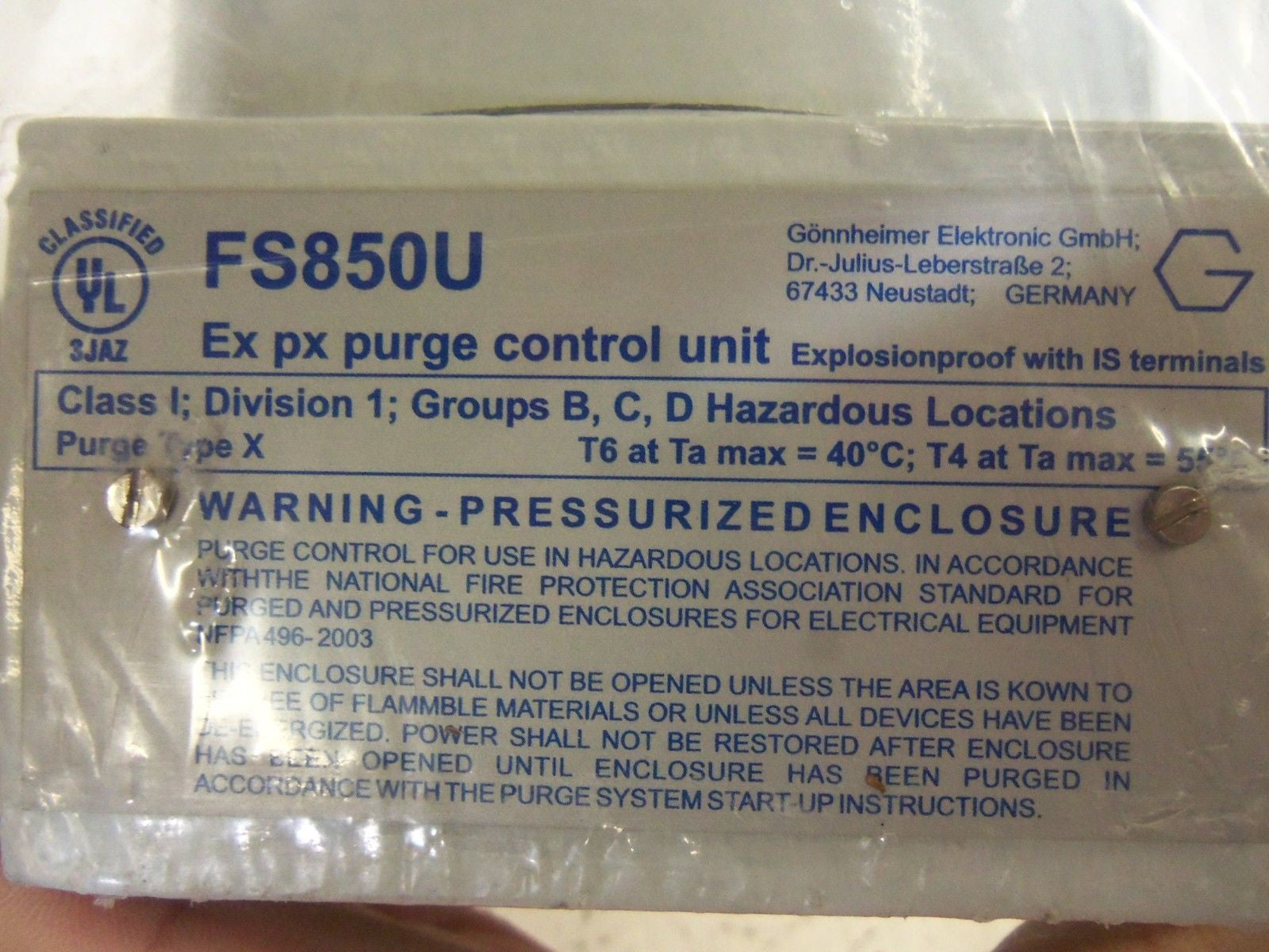 GONNHEIMER FS850U CONTROLLER *NEW NO BOX*