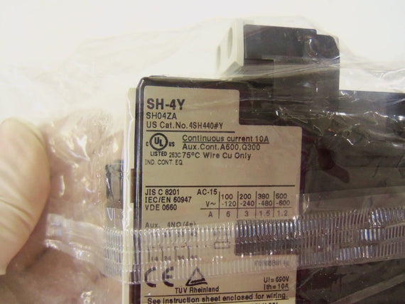 FUJI ELECTRIC AUXILIARY RELAY SH-4Y *NEW IN BAG*