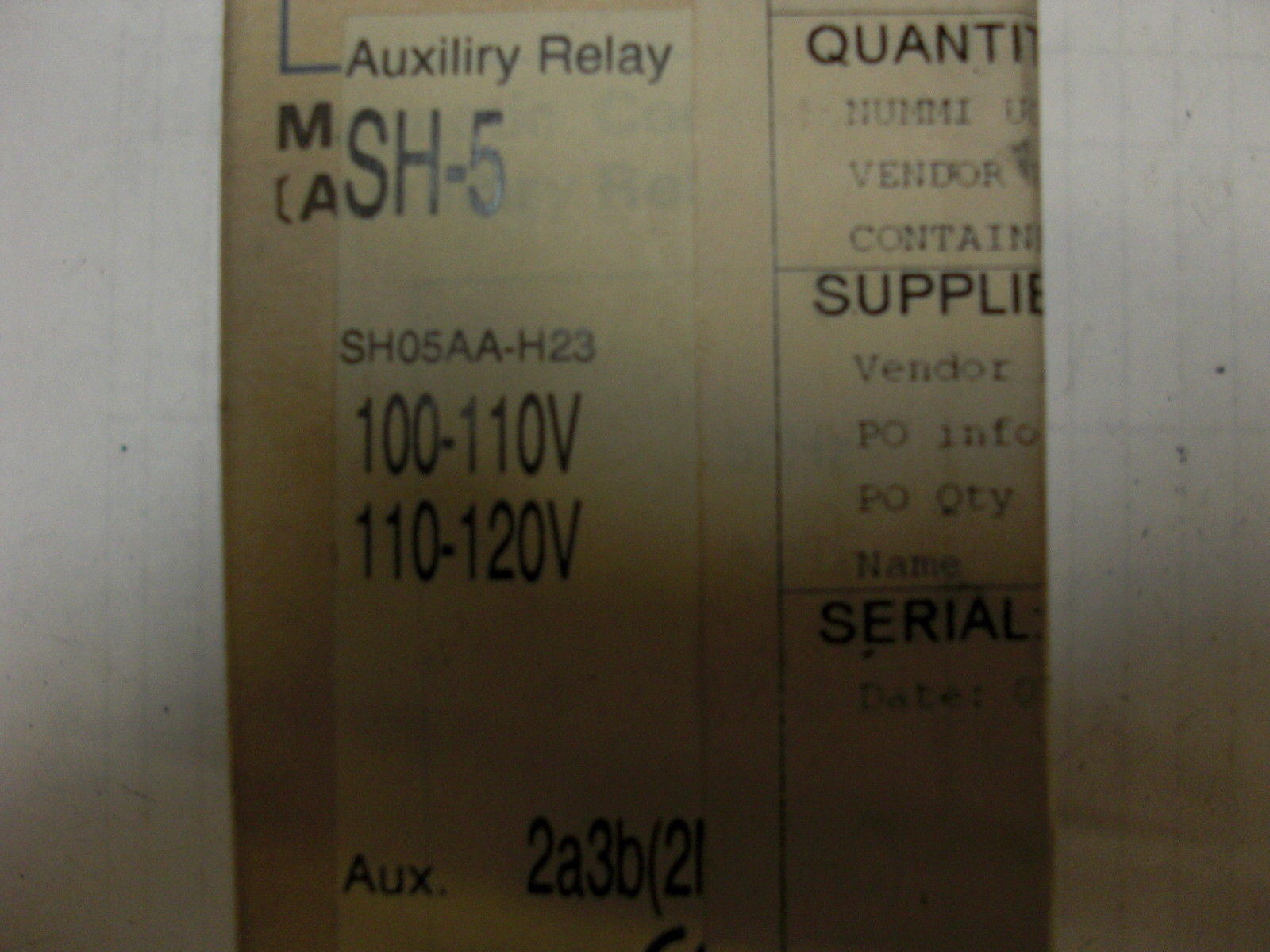 FUJI ELECTRIC SHO5AA TYPE SH-5 *NEW*