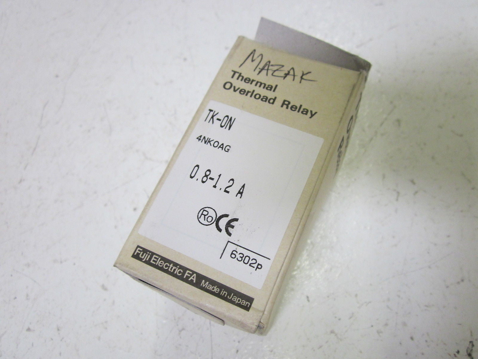 FUJI ELECTRIC 4NK0AG TK-0N THERMAL OVERLOAD RELAY 0.8-1.2A  *NEW IN BOX*