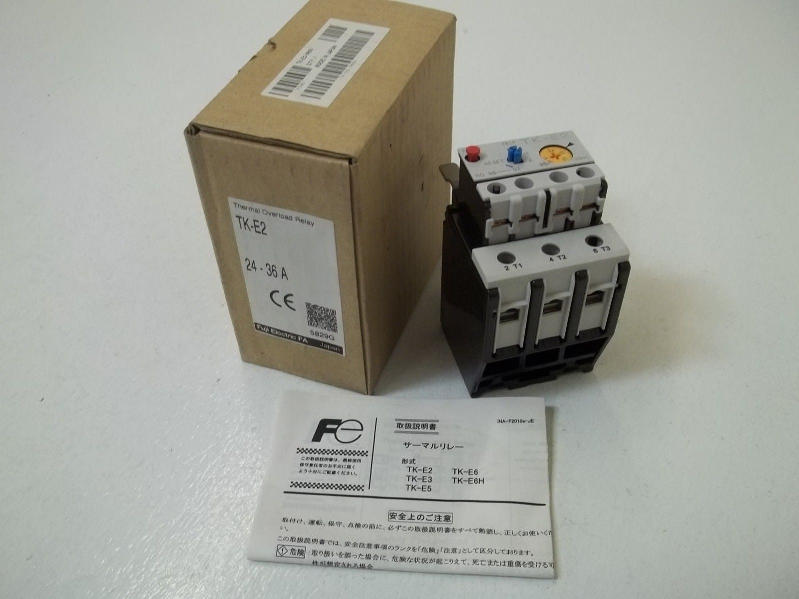 FUJI ELECTRIC TK-E2-3600 THERMAL OVERLOAD RELAY 24-36A *NEW IN BOX*