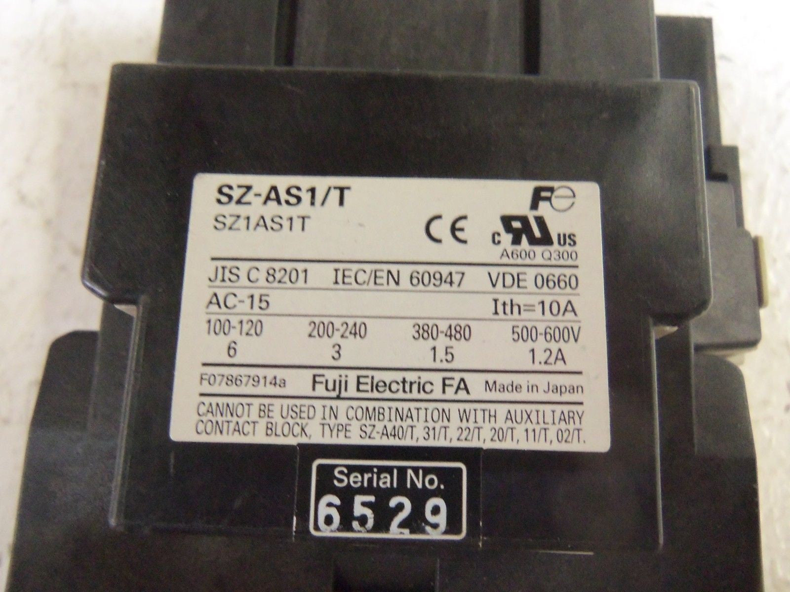 FUJI SC-E2/G CONTACTOR *USED*