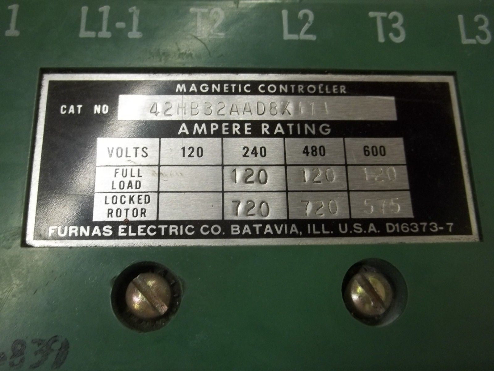 FURNAS 42HB32AAD8X111 MAGNETIC CONTROLLER *USED*