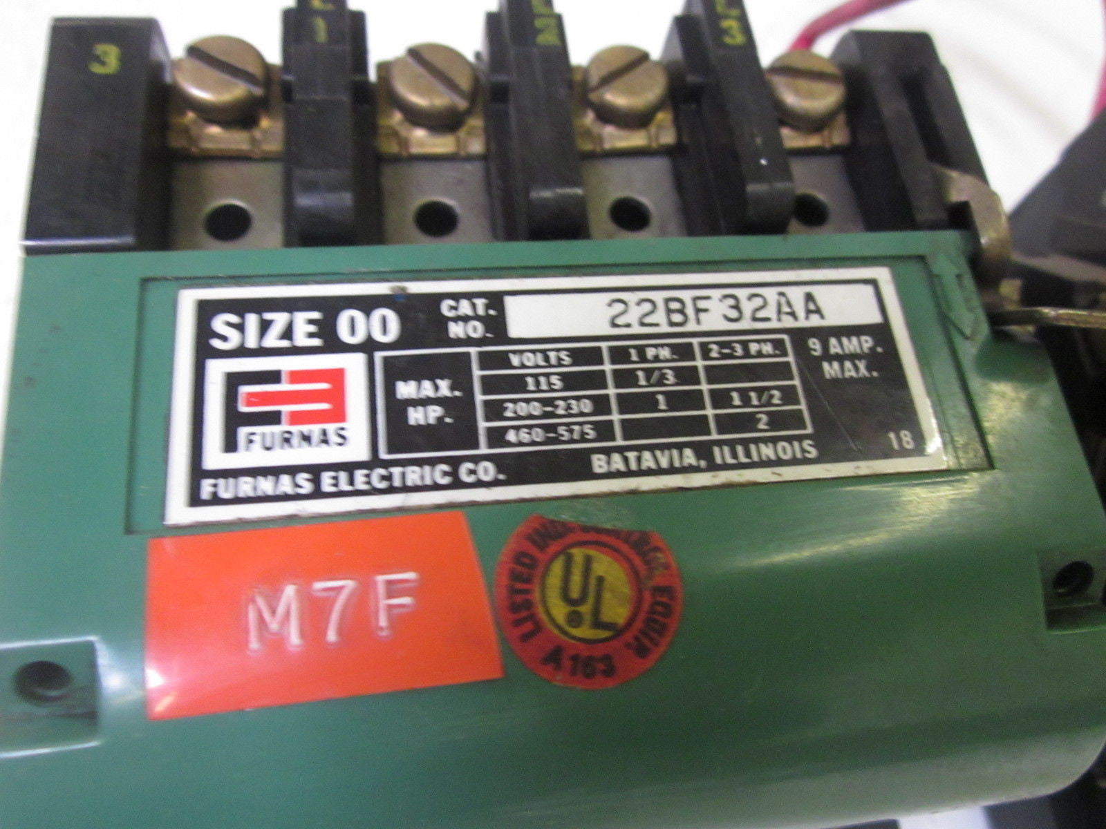 FURNAS ELECTRIC 2213F32AA SIZE 00 *USED*