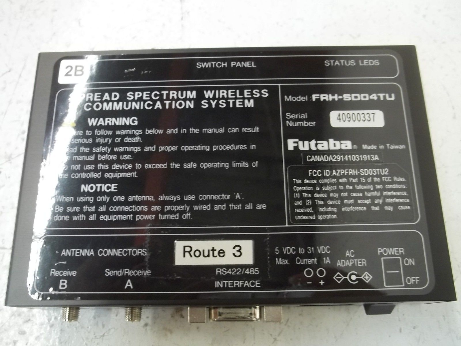 FUTABA FRH-SD04TU (AS PICTURED) *USED*