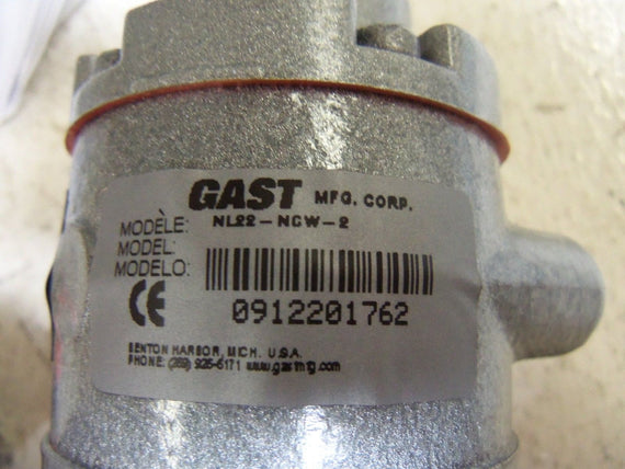 GAST NL22-NCW-2 MOTOR *NEW IN BOX*