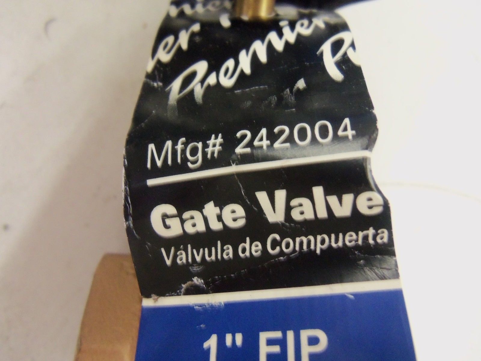 PREMIER 242004 GATE VALVE 1" FIP *NEW NO BOX*