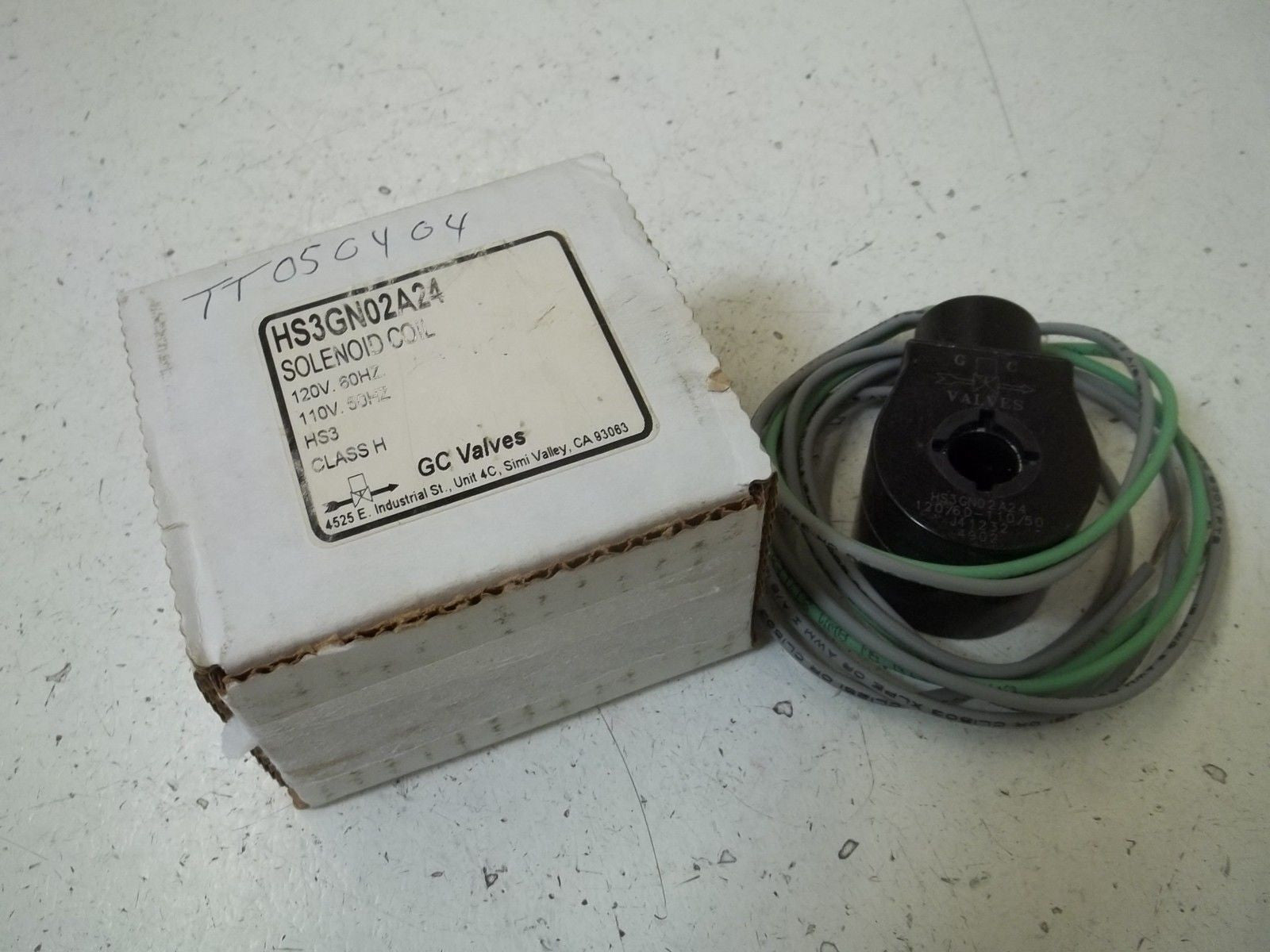 GC VALVE HS3GN02A24 SOLENOID COIL 120V*NEW IN BOX*