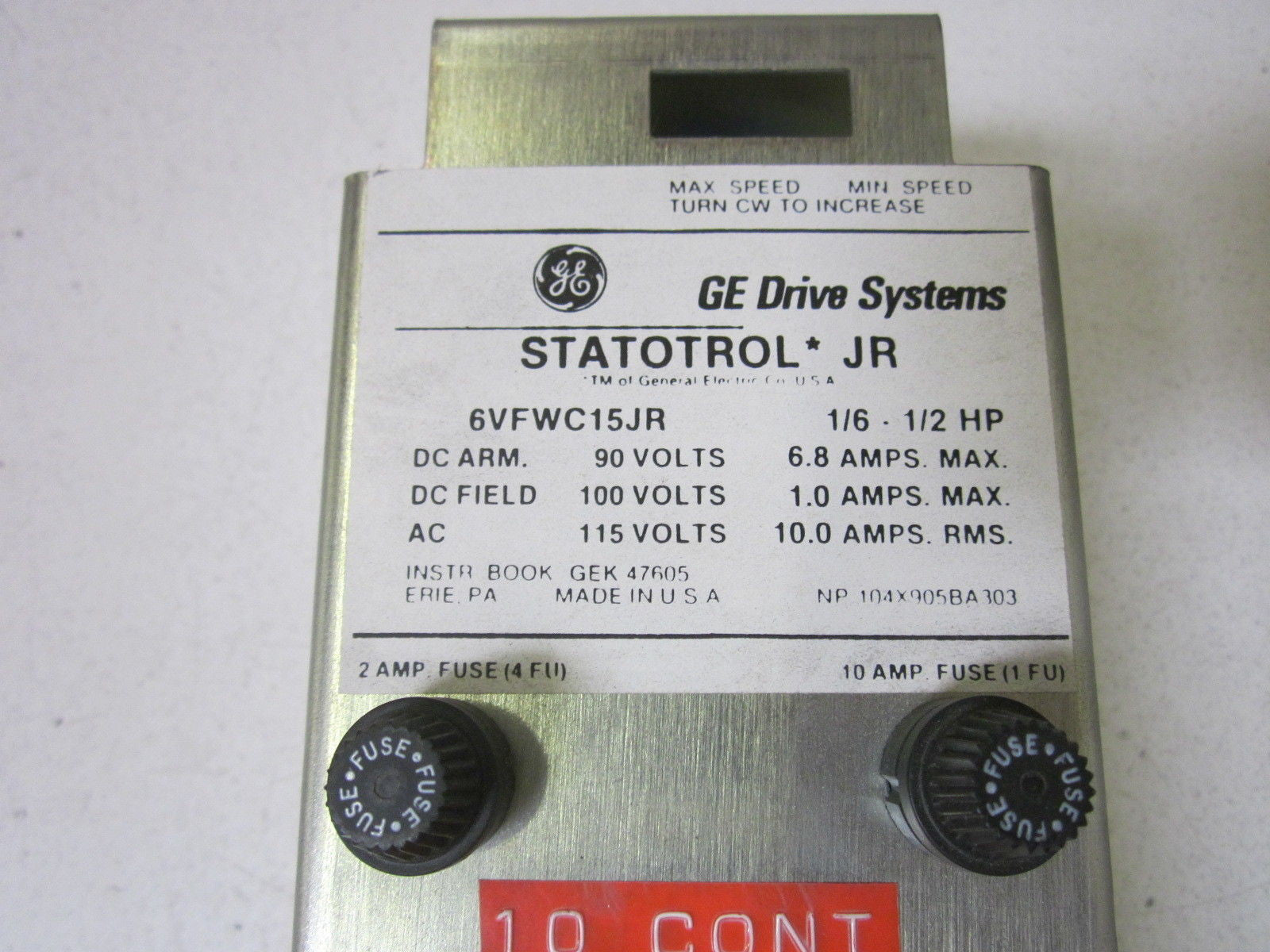 GE 6VFWC15JR *USED*