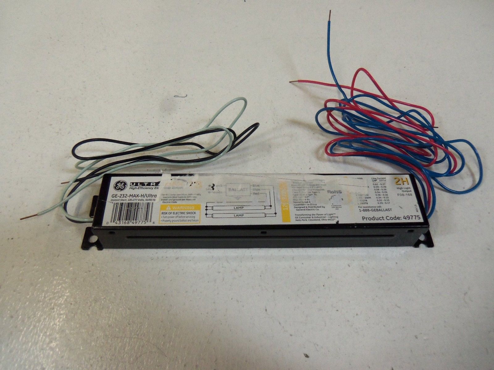 GENERAL ELECTRIC GE232MAX-H/ULTRA BALLAST *USED*