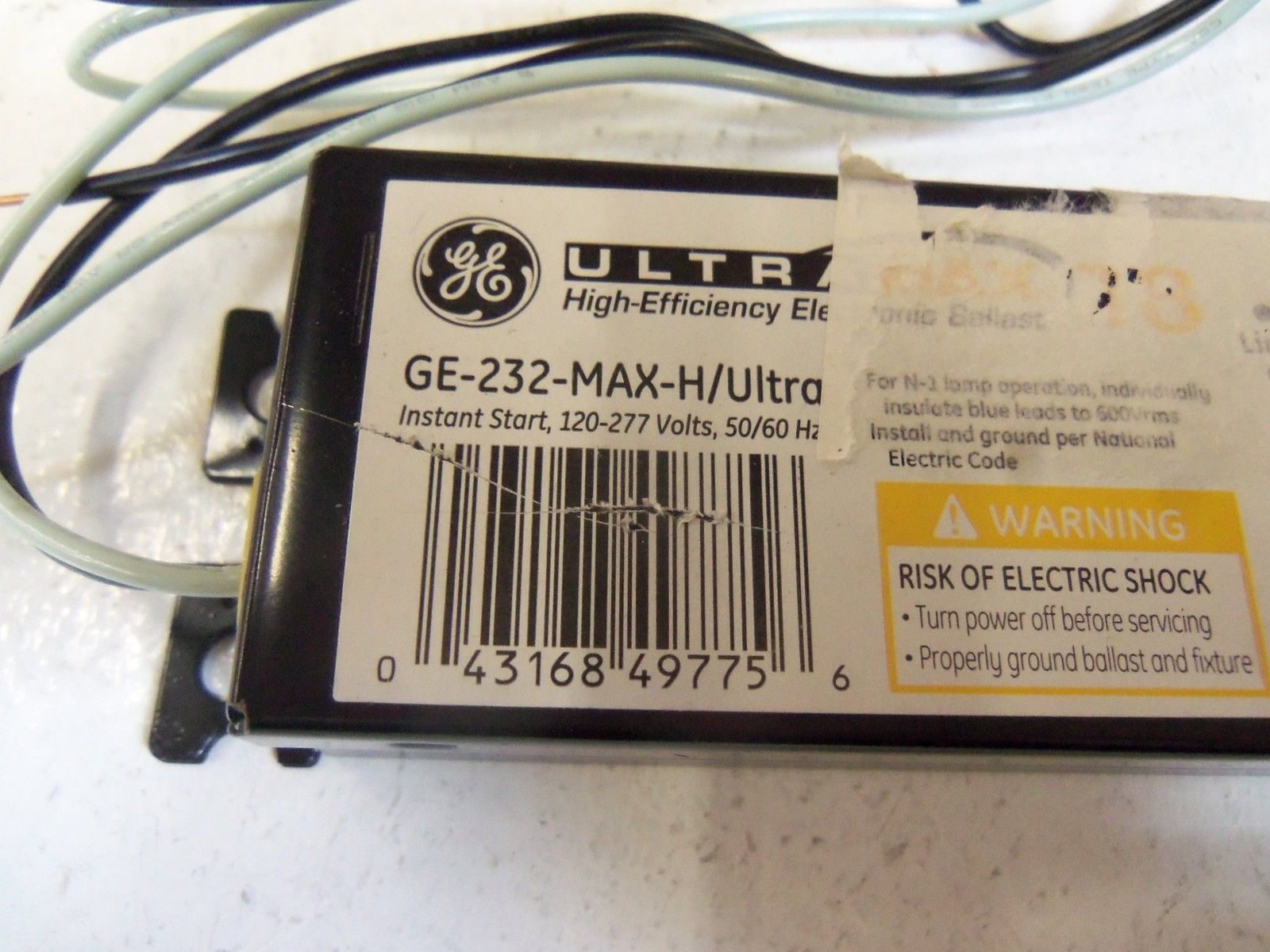 GENERAL ELECTRIC GE232MAX-H/ULTRA BALLAST *USED*