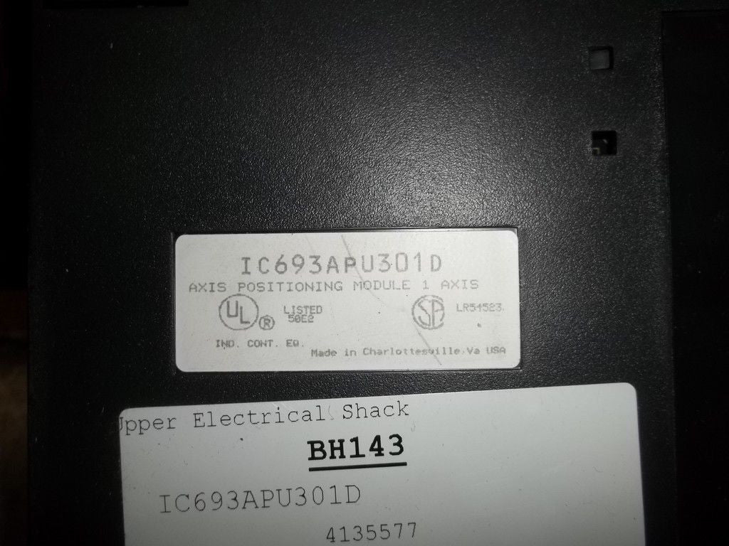 GE FANUC AXIS POSITIONING MODULE 1 AXIS IC693APU301D  *USED*