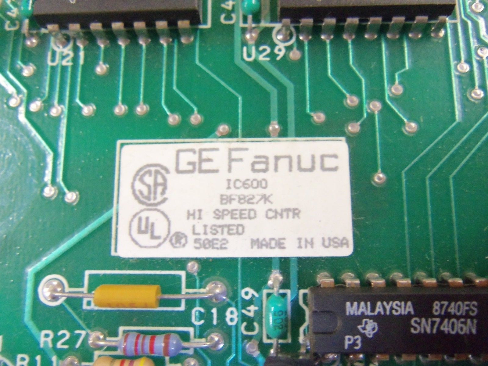 GE FANUC IC600BF827K HIGH SPEED COUNTER MODULE *USED*