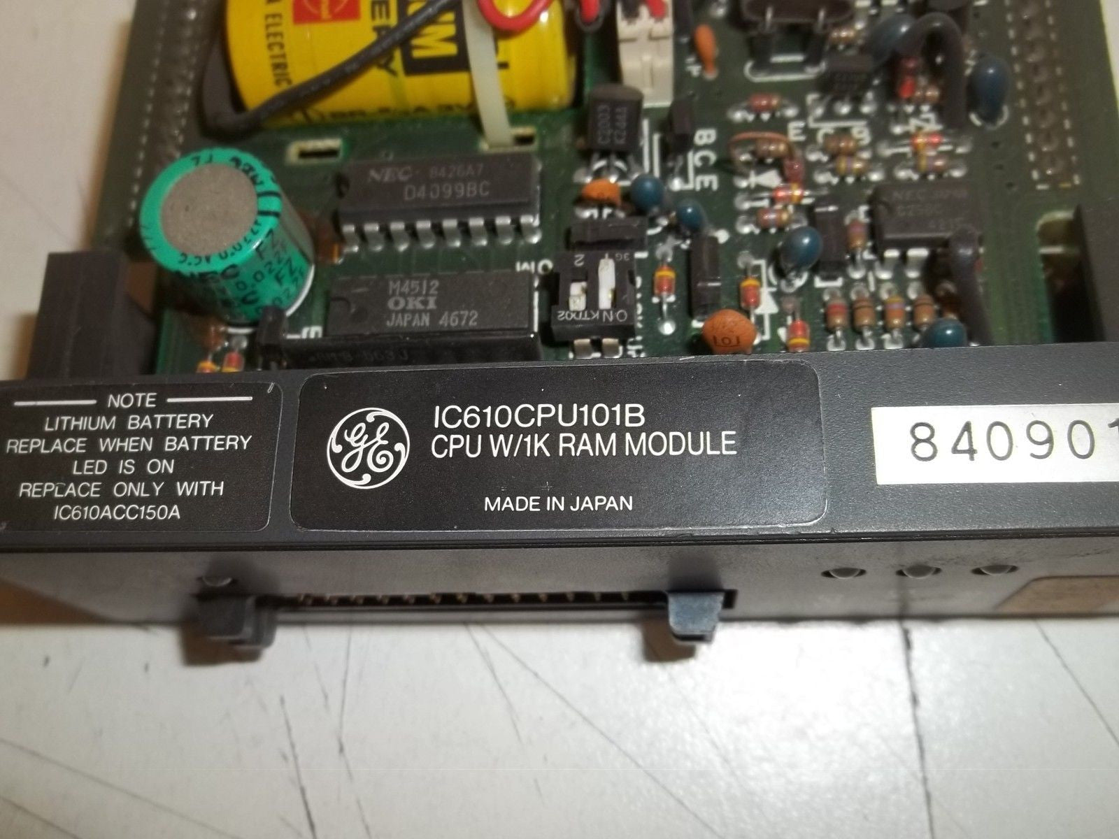 GENERAL ELECTRIC IC610CPU101B CPU W/1K RAM MODULE *USED*