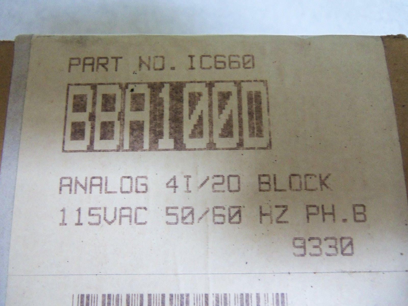 GE FANUC IC660BBA100D I/O BLOCK *FACTORY SEALED*