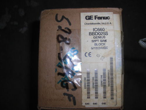 GE FANUC IC660BBD025S I/O BLOCK MODULE *FACTORY SEALED*