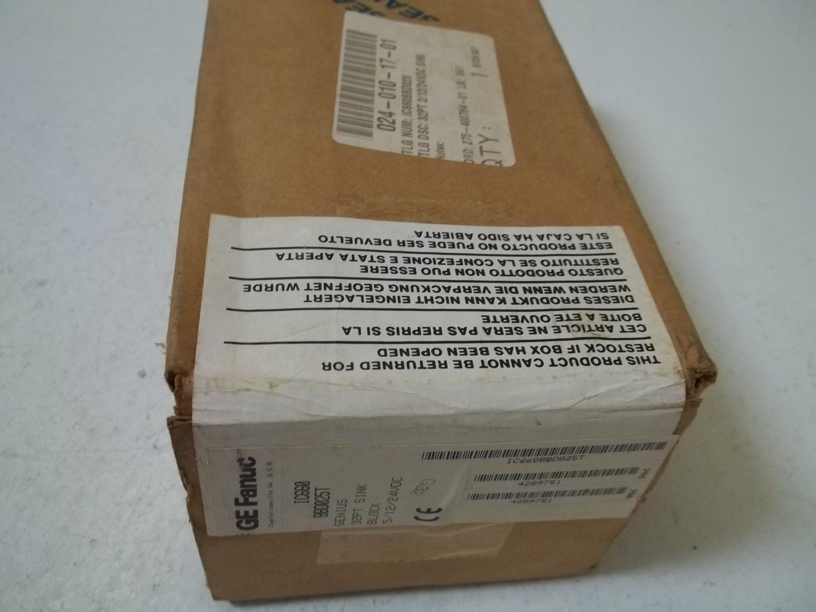 GE FANUC IC660BBD025T 32PT SINK BLOCK 5/12/24VDC *FACTORY SEALED*