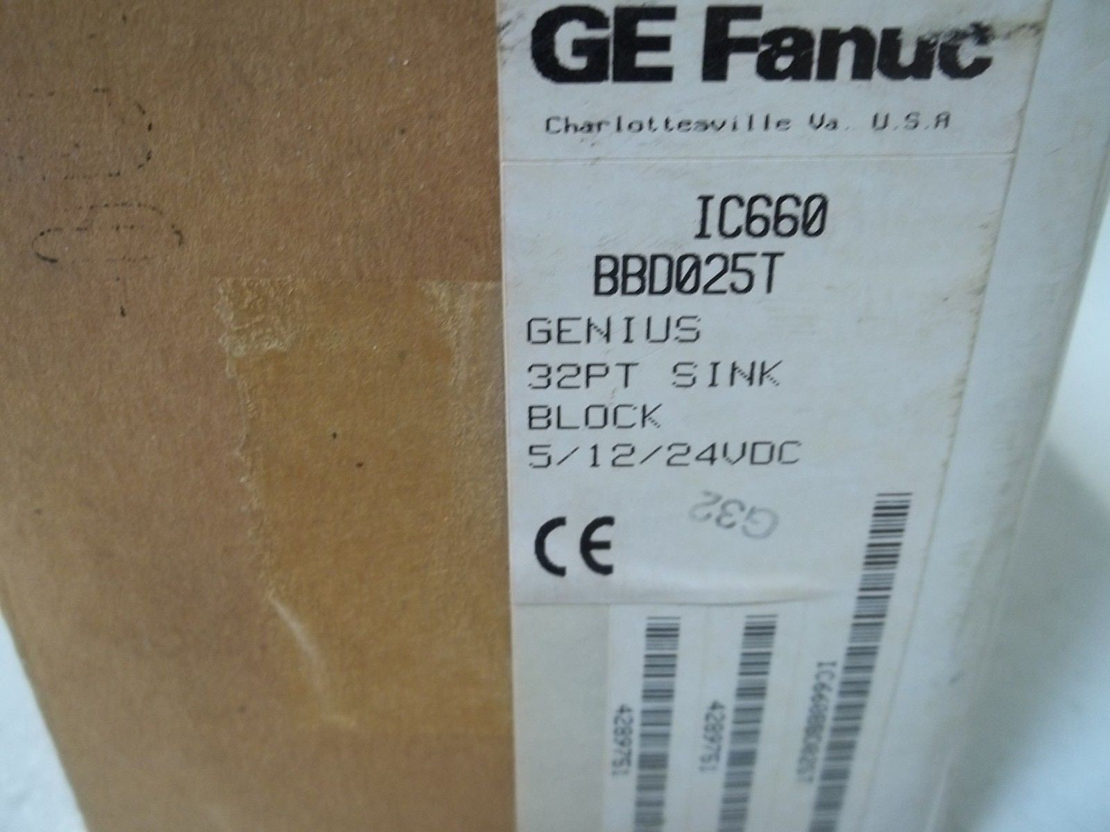 GE FANUC IC660BBD025T 32PT SINK BLOCK 5/12/24VDC *FACTORY SEALED*