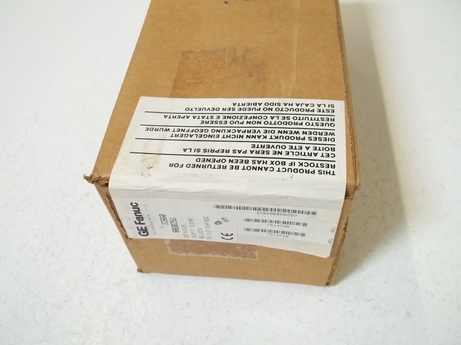 GE FANUC IC660BBD025U 32PT SINK BLOCK 5/12/24VDC *FACTORY SEALED*