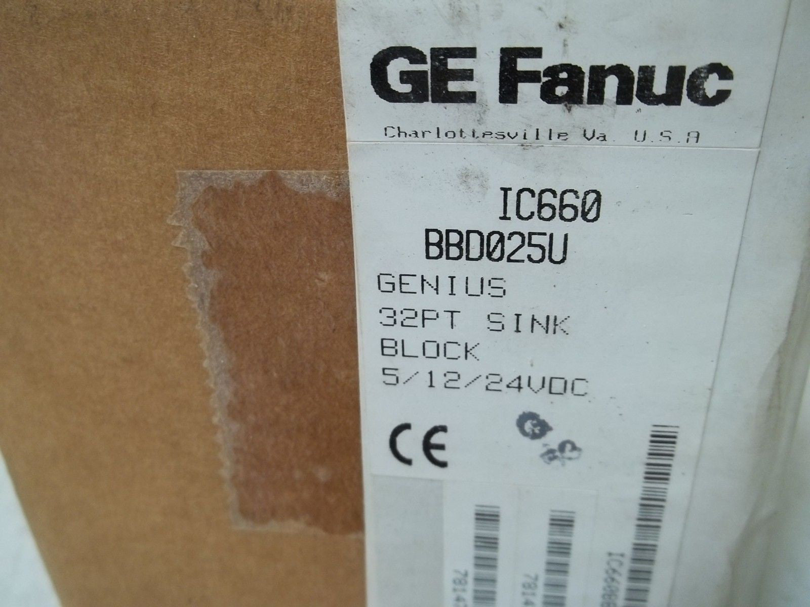 GE FANUC IC660BBD025U 32PT SINK BLOCK 5/12/24VDC *FACTORY SEALED*