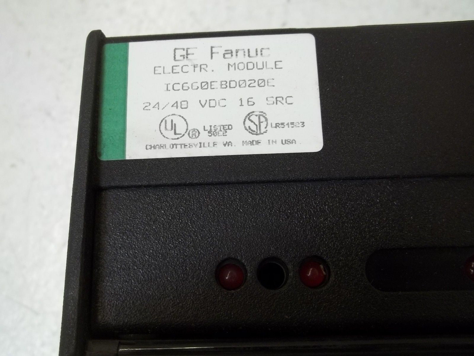 GE FANUC IC660EBD020E 24VDC SOURCE IN/OUT *USED*