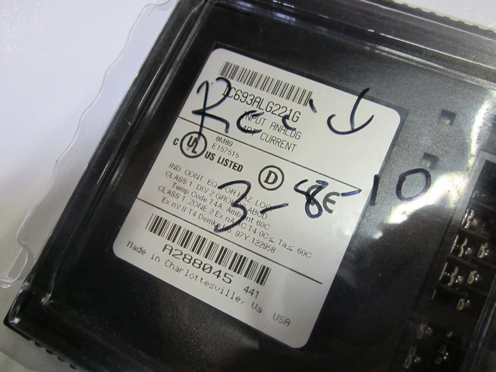 GE FANUC IC693ALG221G INPUT ANALOG 4PT CURRENT (REPAIRED) *USED*