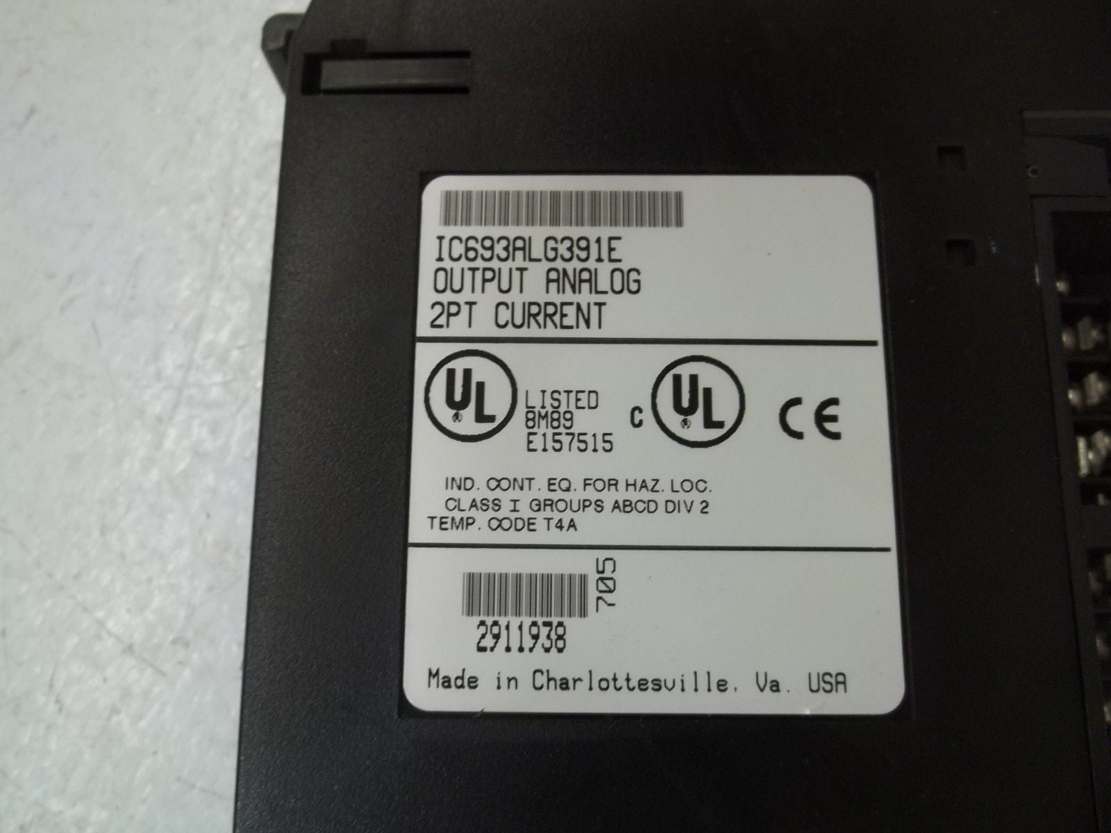 GE FANUC IC693ALG391E OUTPUT ANALOG 2PT CURRENT *USED*