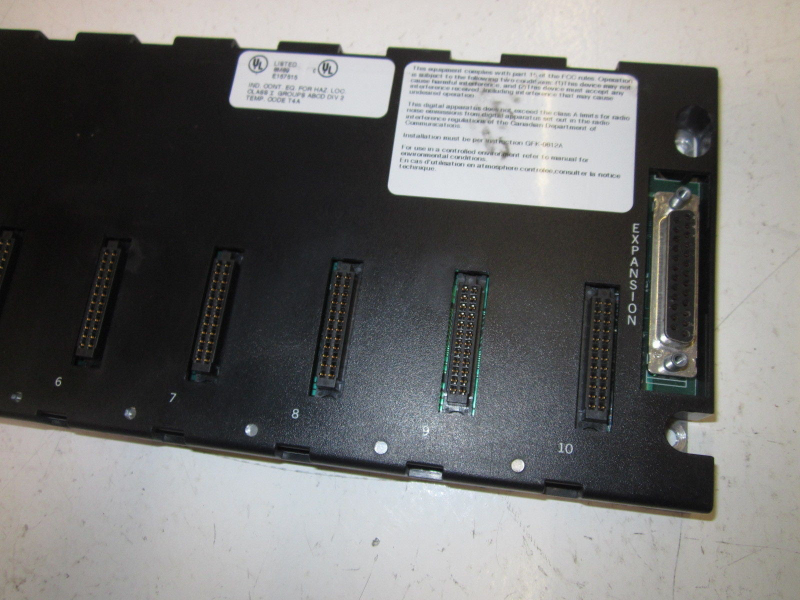 GE FANUC IC693CHS391E 10 SLOT BASE  *USED*