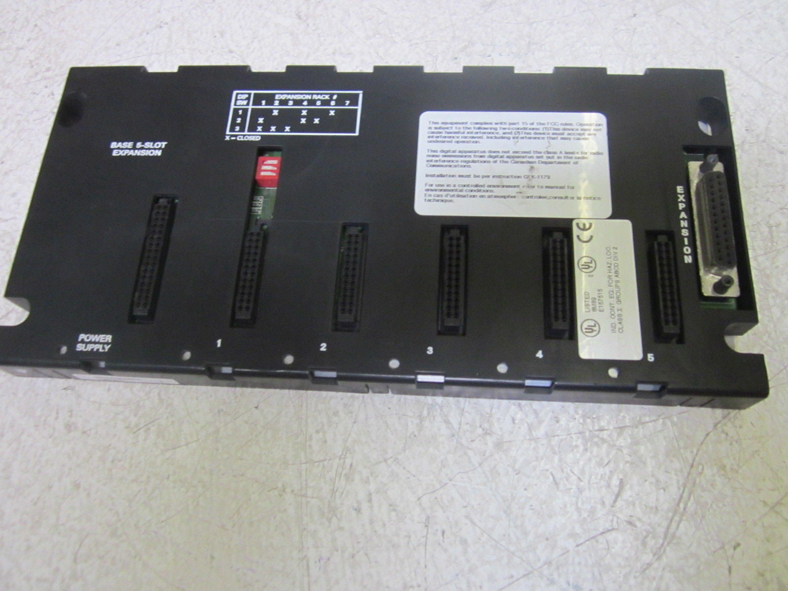 GE FANUC IC693CHS398F BASE CPU EXPANSION 5-SLOT *USED*