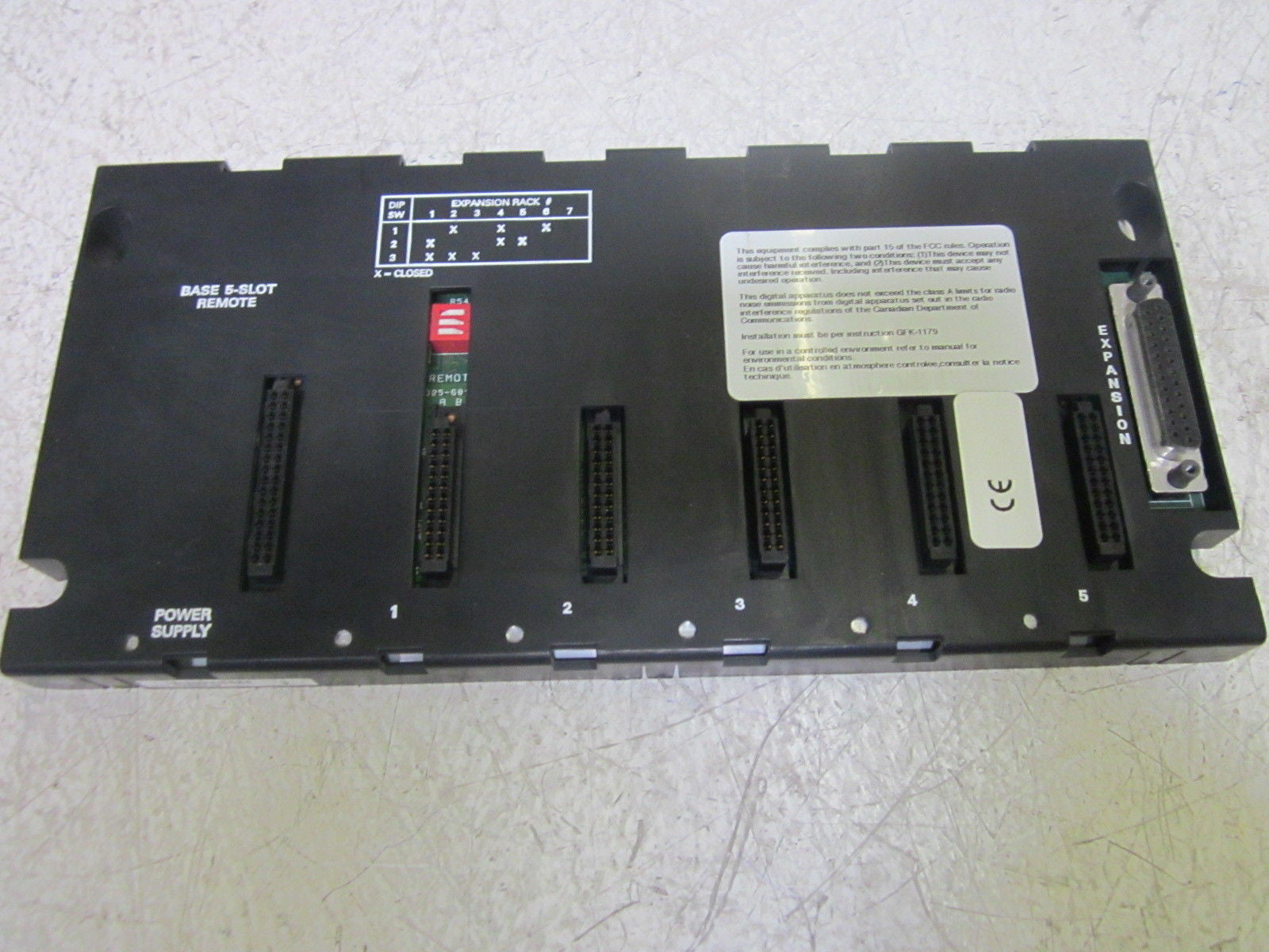 GE FANUC IC693CHS399E BASE CPU EXPANSION 5-SLOT *USED*