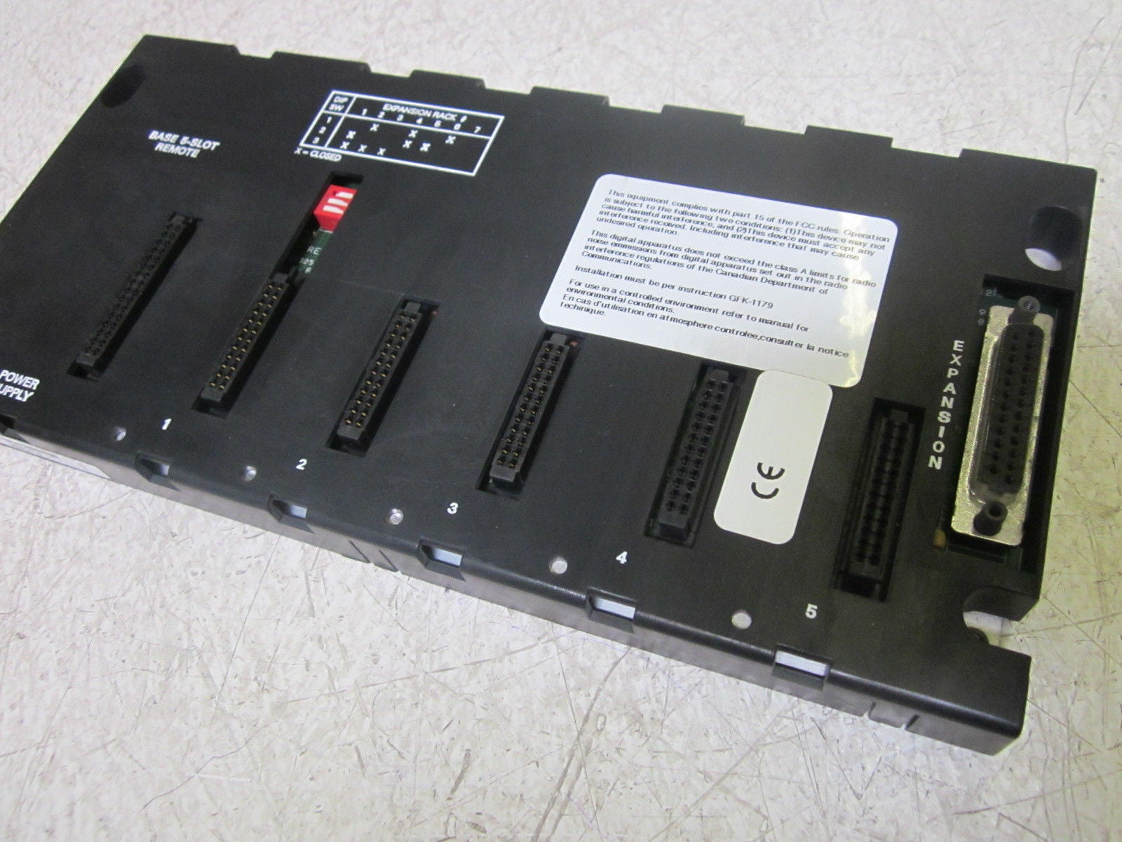 GE FANUC IC693CHS399E BASE CPU EXPANSION 5-SLOT *USED*