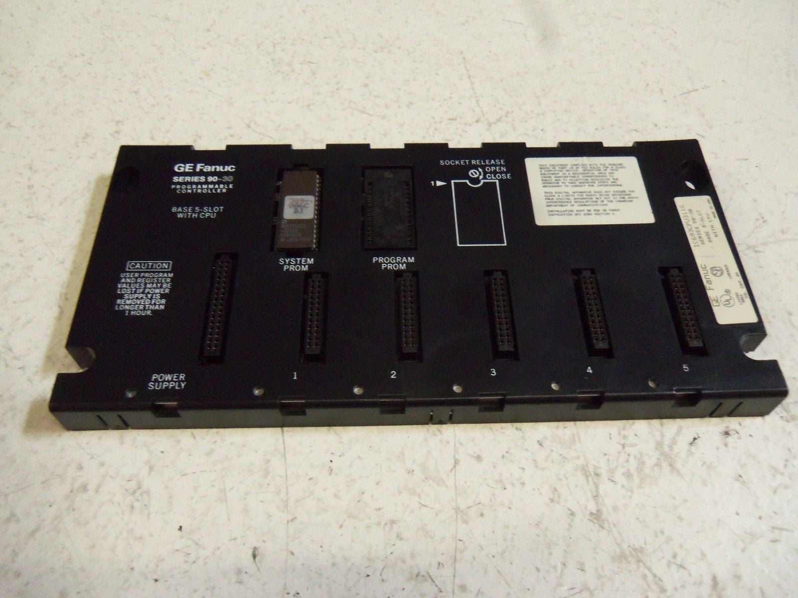GE FANUC IC693CPU311G BASE 5-SLOT *USED*