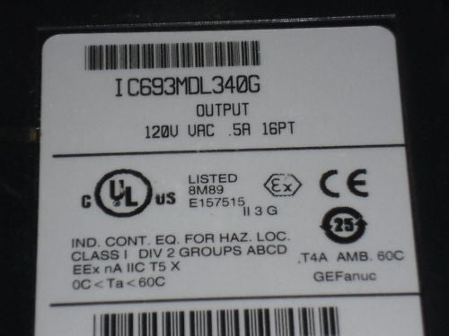 GE FANUC IC693MDL340G OUTPUT MODULE (AS PICTURED) *USED*
