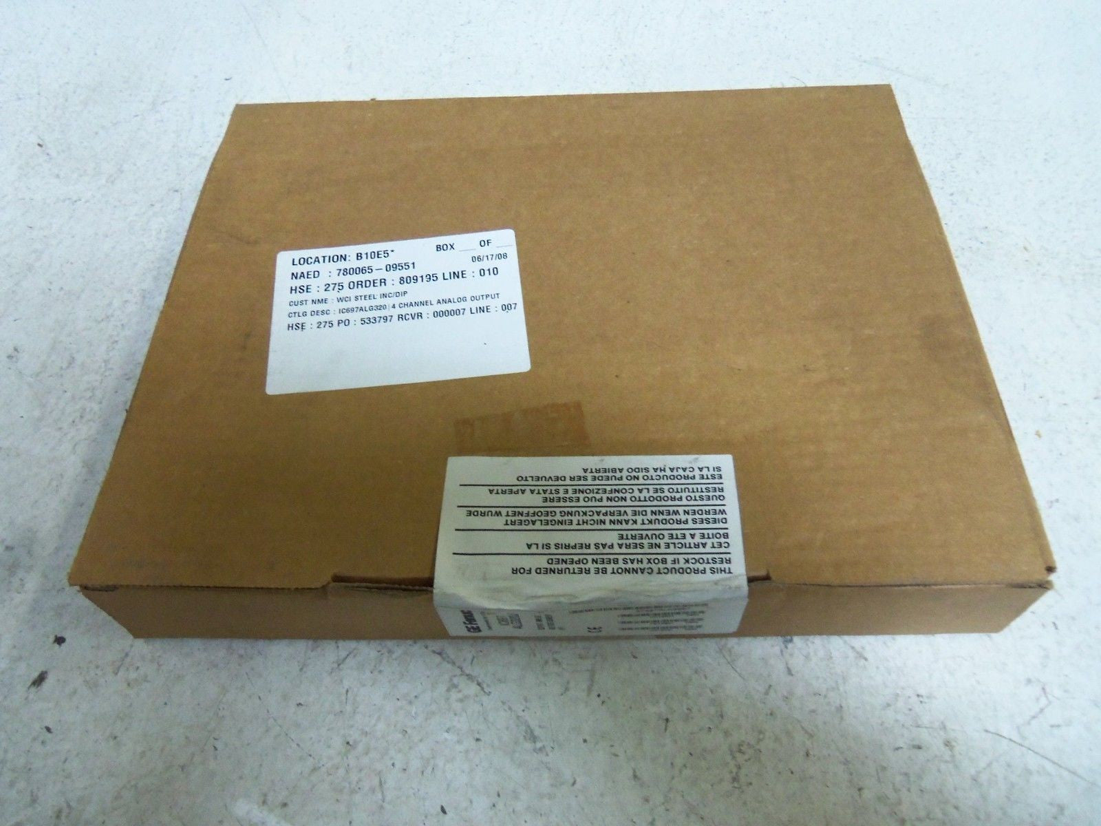 GE FANUC IC697ALG320J ANALOG OUTPUT MODULE *FACTORY SEALED*